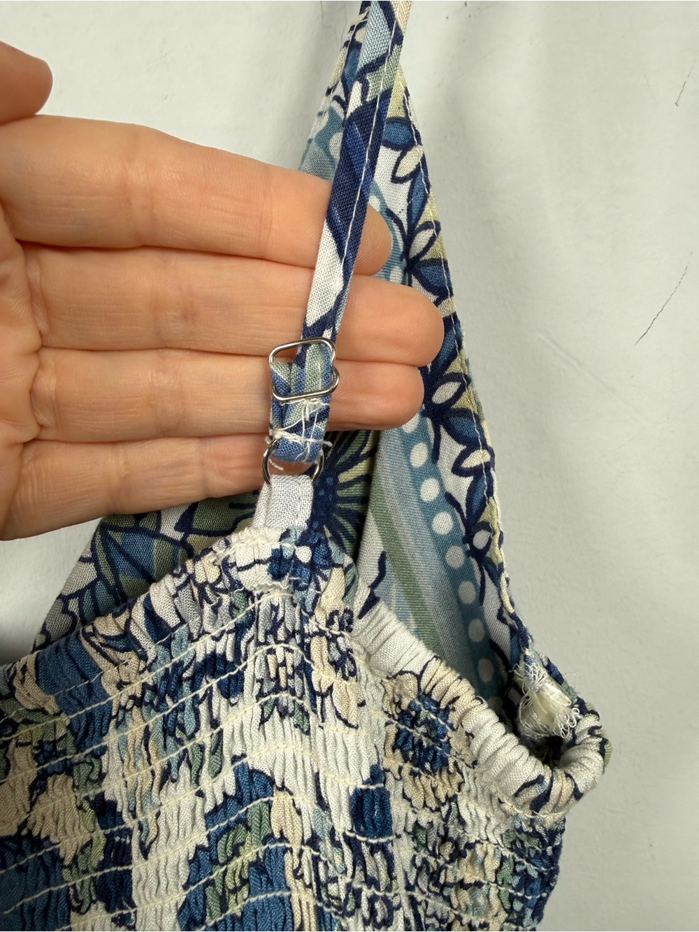 Angie Boho Blue and White Floral Twisted Bust Maxi Dress Size M Great Condition - Picture 9 of 11